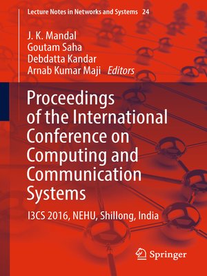 cover image of Proceedings of the International Conference on Computing and Communication Systems
